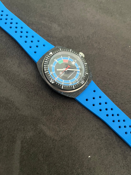 Tissot Sideral S – Automatik-Chronograph in geschmiedetem Carbon & Blau