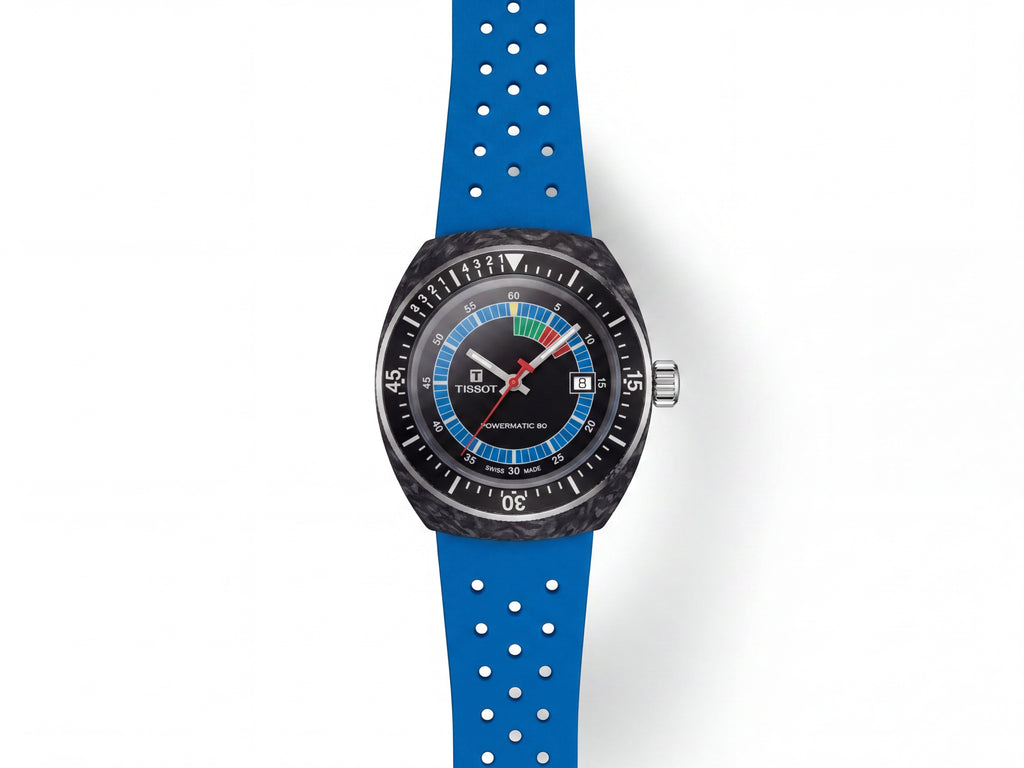 Tissot Sideral S – Automatik-Chronograph in geschmiedetem Carbon & Blau