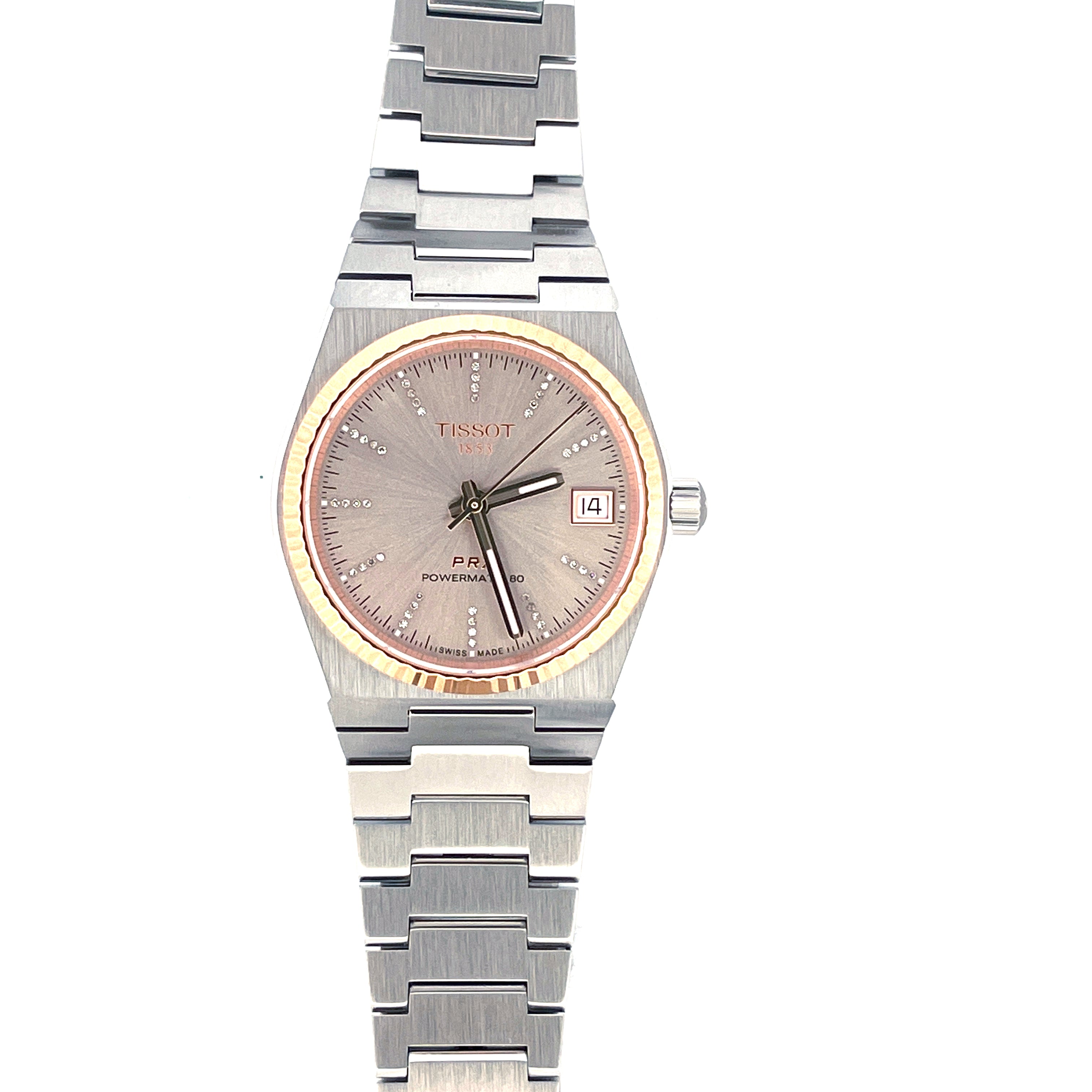 Tissot PRX Powermatic 80 35 mm Automatik mit 18K-Goldlünette – T931.207.41.336.00