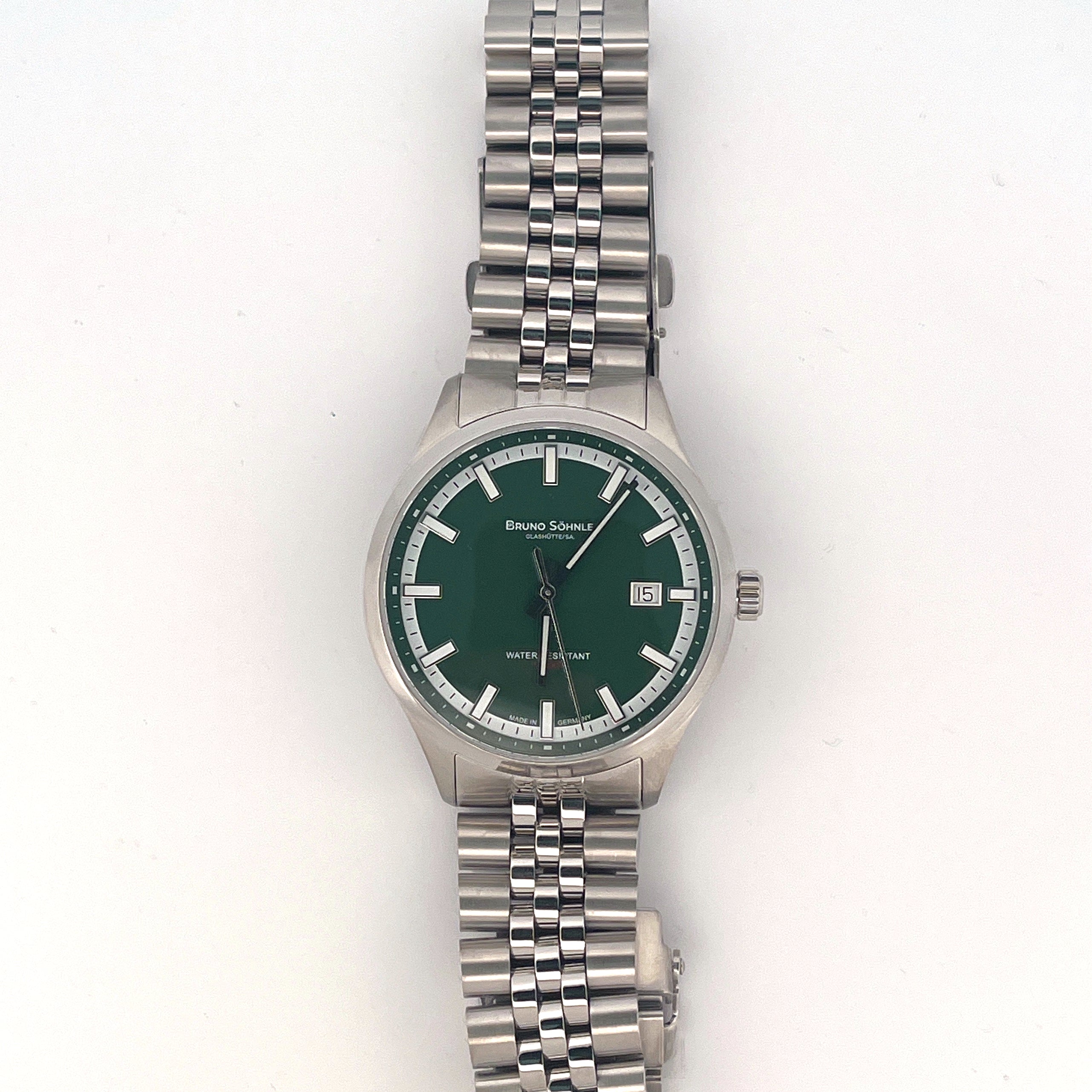 Bruno Söhnle Turin Automatik 39,5 mm Edelstahl mit grünem Zifferblatt – 17-12230-442