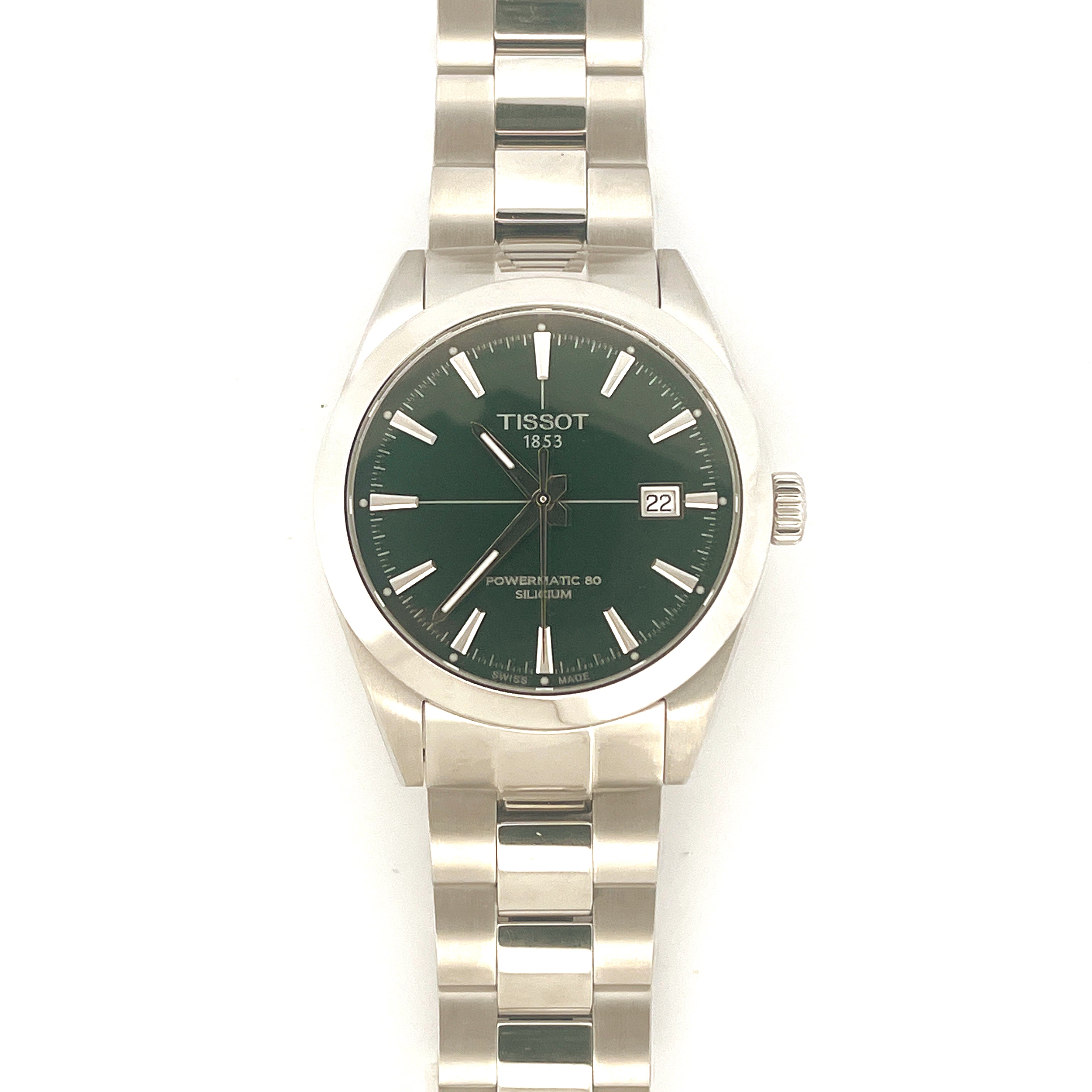 Tissot Gentleman Powermatic 80 Silicium Automatik 40mm Edelstahl Dunkelgrün – T127.407.11.091.01